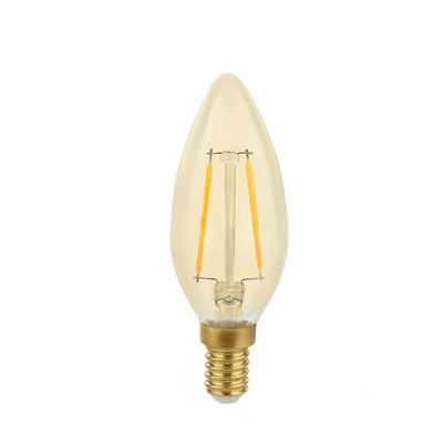 Spectrum LED filament lamp E14 4.9W 2400K warm light, replaces 50W with 490 lumens, 360° beam angle, not dimmable