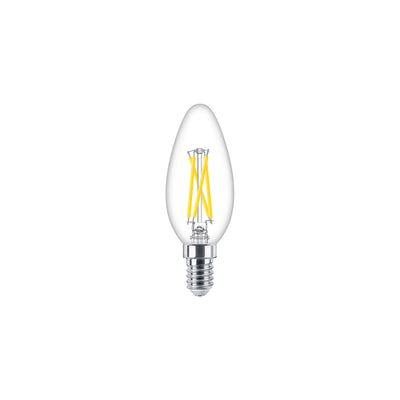 Philips LED-Kerzenlampe 2,5W E14 B35 Klarglas, dimmbar WarmGlow 2200K-2700K 340 Lumen CRI 90
