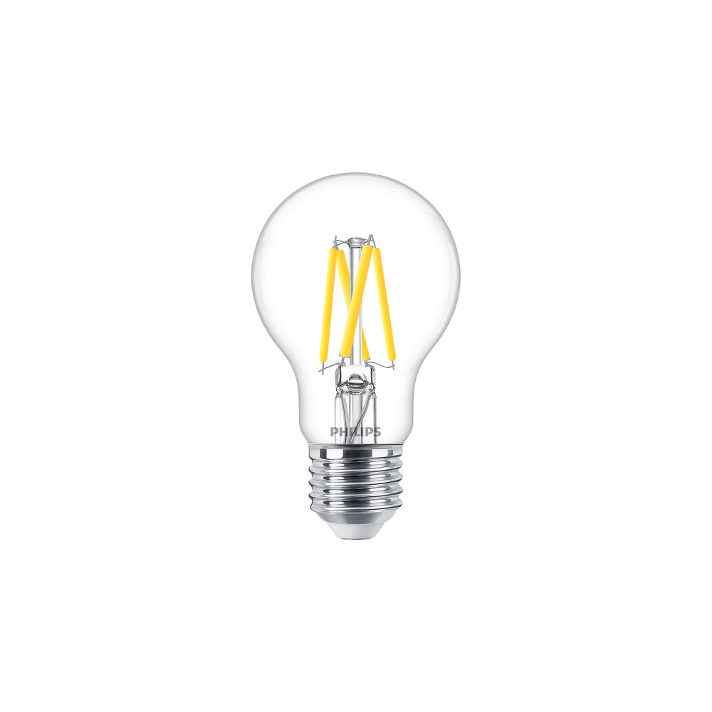 Philips MAS LEDBulb 3.4W E27 Warm Glow 2200K-2700K Clear Glass A60 Dimmable 470 lumens 90CRI