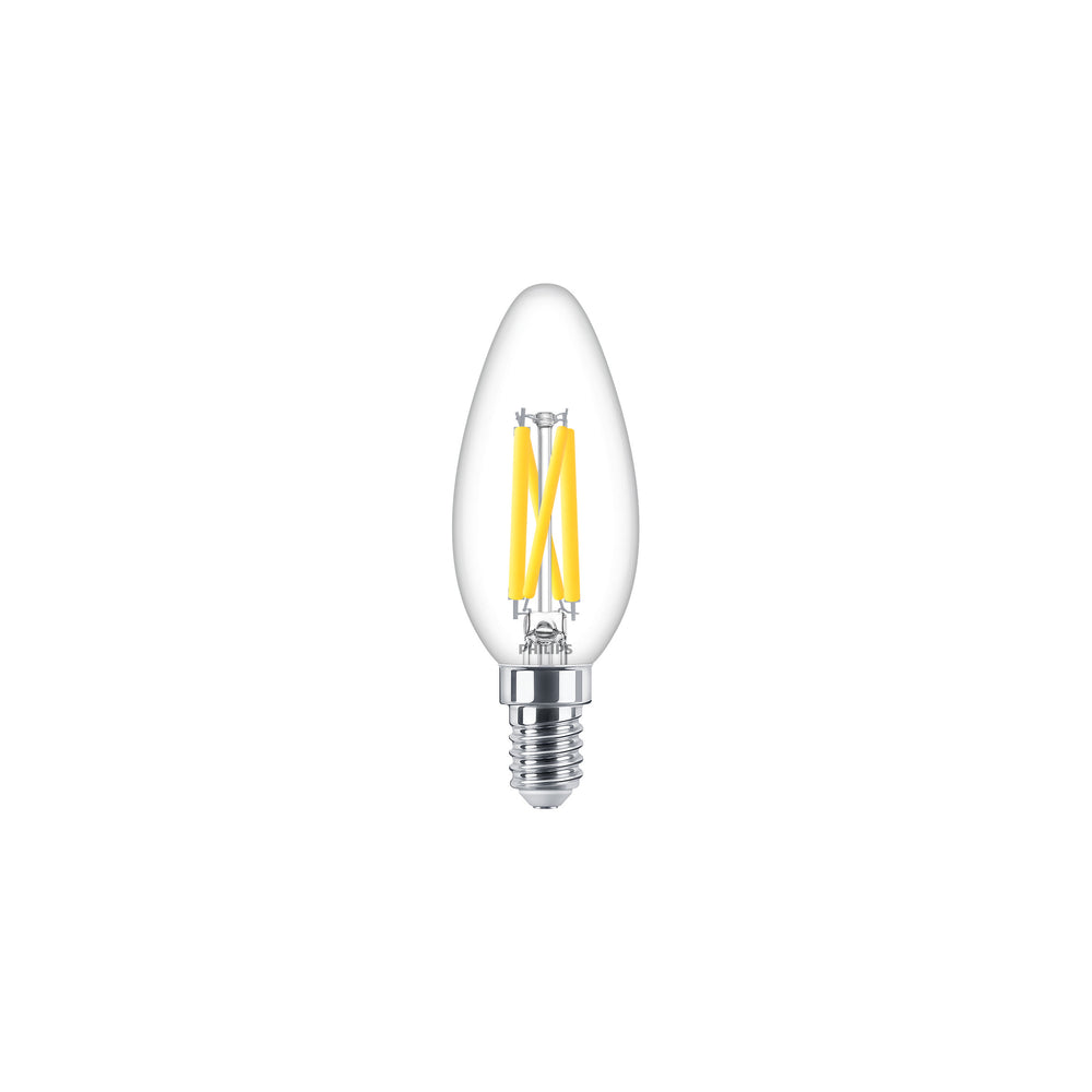 Philips LED Kerze 3.4W E14 B35 Klar Warm Glow 2200-2700K dimmbar 470 Lumen 90CRI Glaslampe