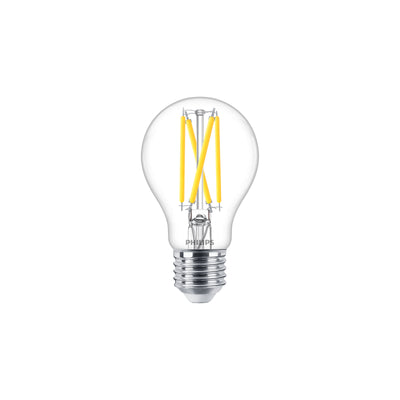 Philips MASTER LED Lampe 5.9W E27 Klarglas WarmGlow 2200K-2700K 806 Lumen CRI95 dimmbar A60