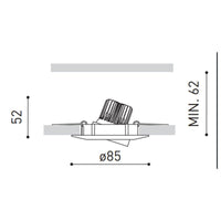 LED-Einbaustrahler dimmbar 7W ersetzt 70W 4000K klares Weiß LCB