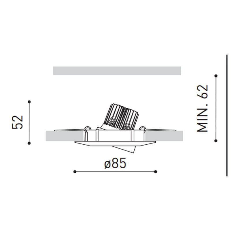 LED-Einbaustrahler dimmbar 7W ersetzt 70W 4000K klares Weiß LCB