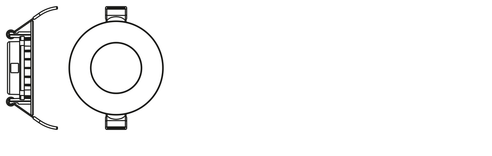 LED Einbau-Downlight Slim Weiß 4.5W 240 Lumen 6500K Tageslicht 110° Ausschnitt 72mm 85mm