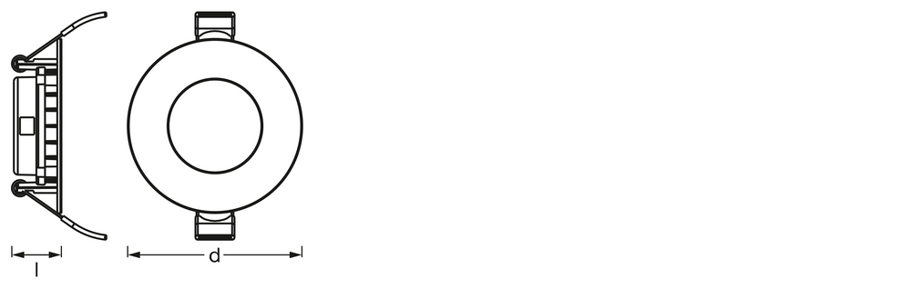 LED Einbau-Downlight Slim Weiß 4.5W 240 Lumen 6500K Tageslicht 110° Ausschnitt 72mm 85mm