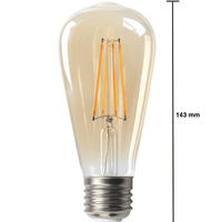 Lcb LED-Filamentlampe E27 ST64 2200K 4W ersetzt 40W extra warmweiß