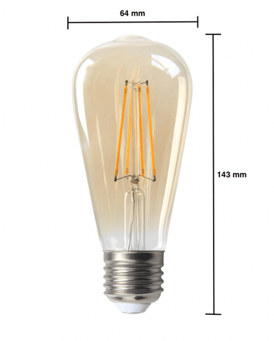 Lcb LED-Filamentlampe E27 ST64 2200K 4W ersetzt 40W extra warmweiß