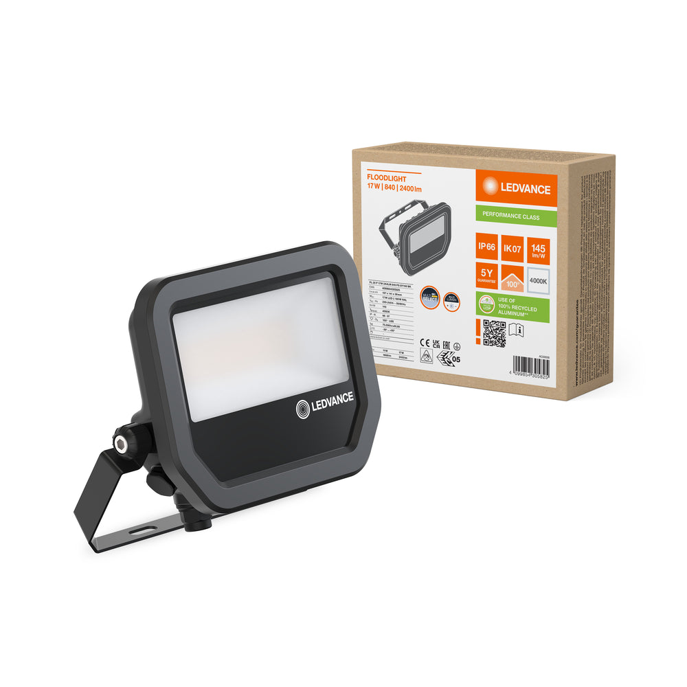 LED Strahler Aluminium Schwarz 10.5W 3000K 2400 Lumen IP20 IK10 120° Abstrahlwinkel langlebige Außenbeleuchtung