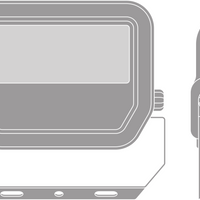 LED floodlight Aluminium Black 10.5W 3000K 2400 lumens IP20 IK10 120° beam angle durable outdoor lighting