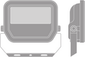 LED Strahler Aluminium Schwarz 10.5W 3000K 2400 Lumen IP20 IK10 120° Abstrahlwinkel langlebige Außenbeleuchtung
