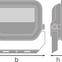 LED Floodlight Aluminium Black 8W 1200 lumens 4000K IP66 symmetrical beam