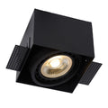 Lucide LED recessed spotlight trimless Black AR111 GU10 fitting, installable housing, exclude LED spot