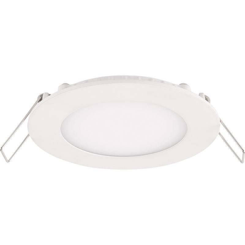 LED-Einbaustrahler rund Aluminium 3W ersetzt 25W 3000K warmweißes Licht