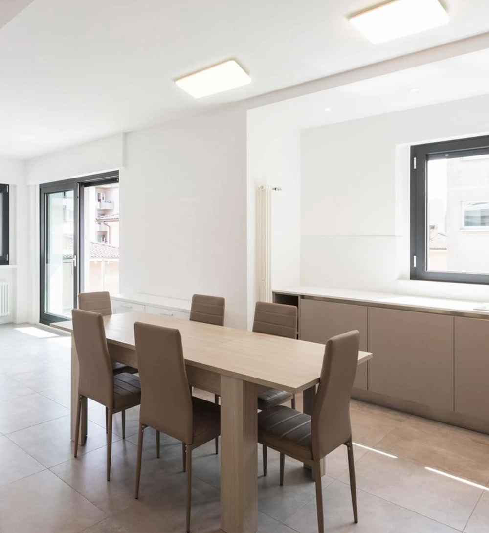 Spectrum LED ceiling light 36W 230V surface mount IP20 3000K 2600 lumens White housing 430x430 mm