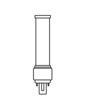 LED PL-C Dulux-D D/E 6W 660 Lumen 4000K Kaltweiß G24d-1 2-Pin 230V Ersatz für 13W