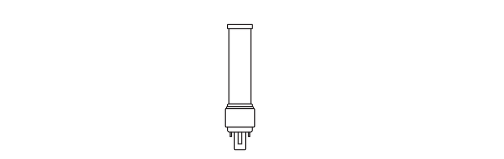 LED PL-C Dulux-D D/E 6W 660 Lumen 4000K Kaltweiß G24d-1 2-Pin 230V Ersatz für 13W