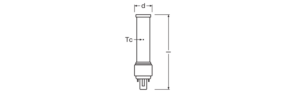 LED PL-C Dulux-D D/E 6W 660 Lumen 4000K Kaltweiß G24d-1 2-Pin 230V Ersatz für 13W