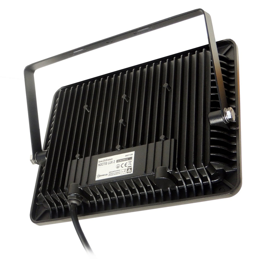 Spectrum LED-Strahler mit Sensor 30W 4000K 2800 Lumen IP44 IK07 Schwarz Außenbeleuchtung