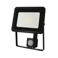 Spectrum LED-Strahler mit PIR-Sensor, 20W 230V 4000K 1820 Lumen IP44 Schwarz Außenbeleuchtung