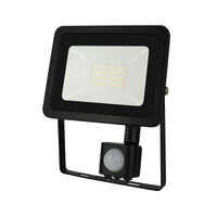 Spectrum LED floodlight with PIR sensor 30W 230V 3000K 2600 lumens IP44 Black outdoor lighting
