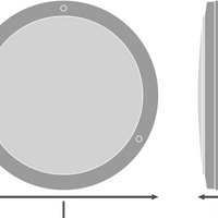LED Wall Lamp Bulkhead with Sensor, 10W 800 lumens, 3000K Warm White, IP65 IK10, Black Ø250MM