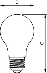 Philips LED bulb 3.4W E27 A60 Frosted 2700K Warm White 470 lumens CRI 90 dimmable 220-240V
