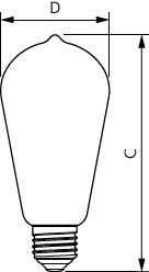 Philips MASTER Value Decorative LED Bulb E27 ST64 4W 1800K Amber Glass Dimmable