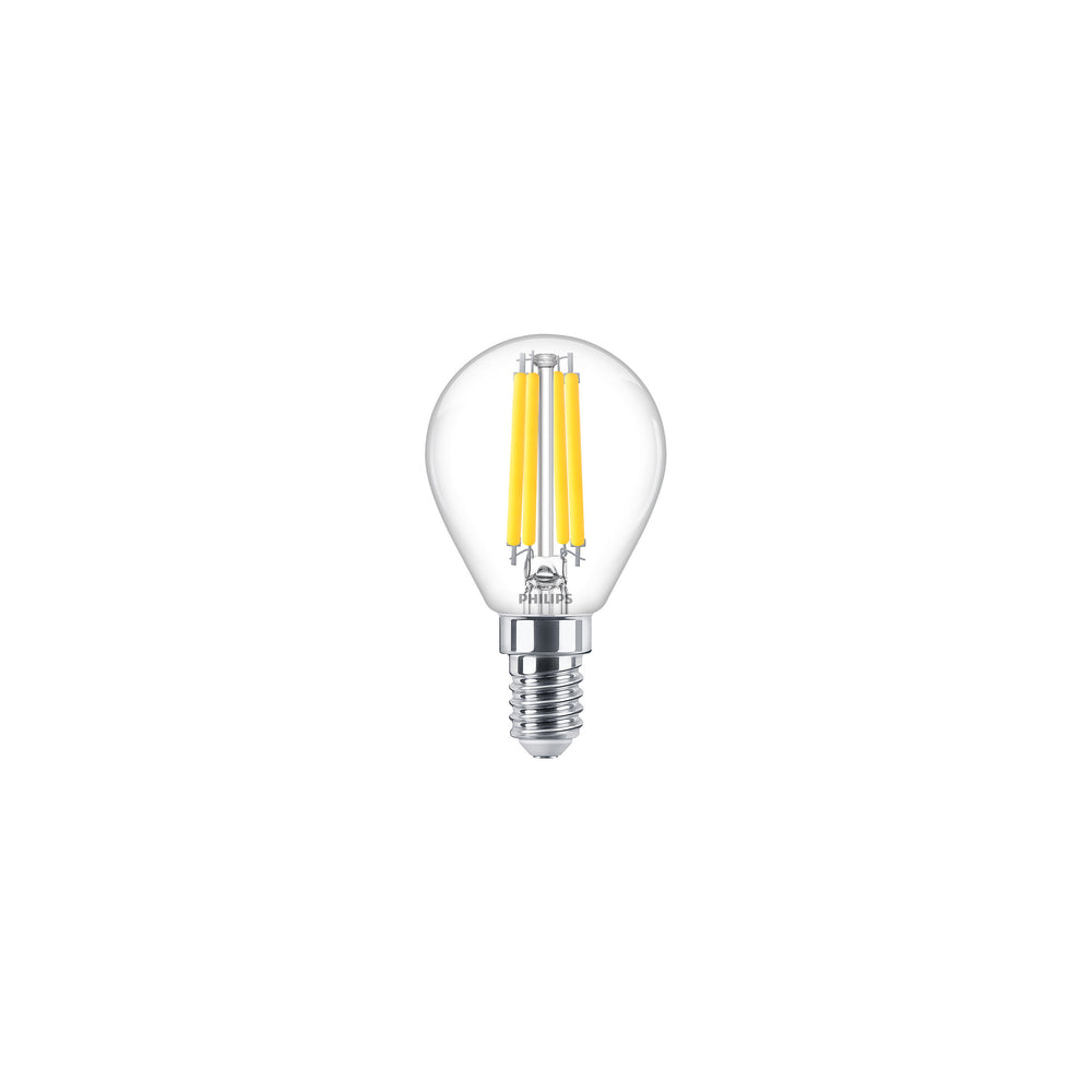 Philips LED Lustre Lampe E14 P45 3.4W ersetzt 40W 2700K Warmweiß 470 Lumen Klar CRI 90 Dimmbar
