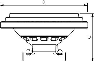 Philips MAS ExpertColor G53 AR111 50W LED spotlight 40-degree beam, 2700K warm white