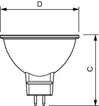 Philips MAS LED Spot MR16 GU5.3 5.8W 35W Äquivalent 460 Lumen 3000K CRI 90 60° Dimmbar 12V