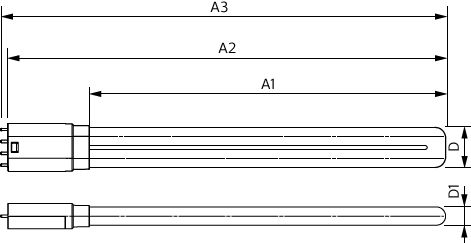 Philips CorePro LED PLL Netzbetrieb 24W 4000K 3400 Lumen 2G11 Kaltweiß nicht dimmbare Glasröhre