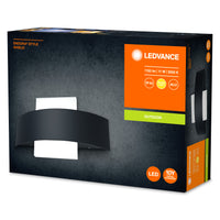 Ledvance ENDURA Style Shield Square LED Wall Light 11W 3000K Dark Gray IP44 IK05 Outdoor Surface Mount