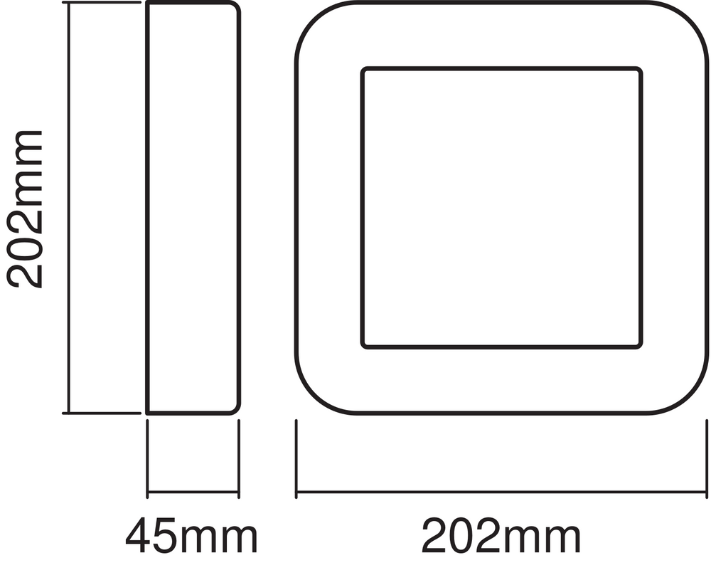 Ledvance ENDURA Style Square LED wall light 13.5W 3000K Dark Gray IP44 IK07 outdoor surface mount