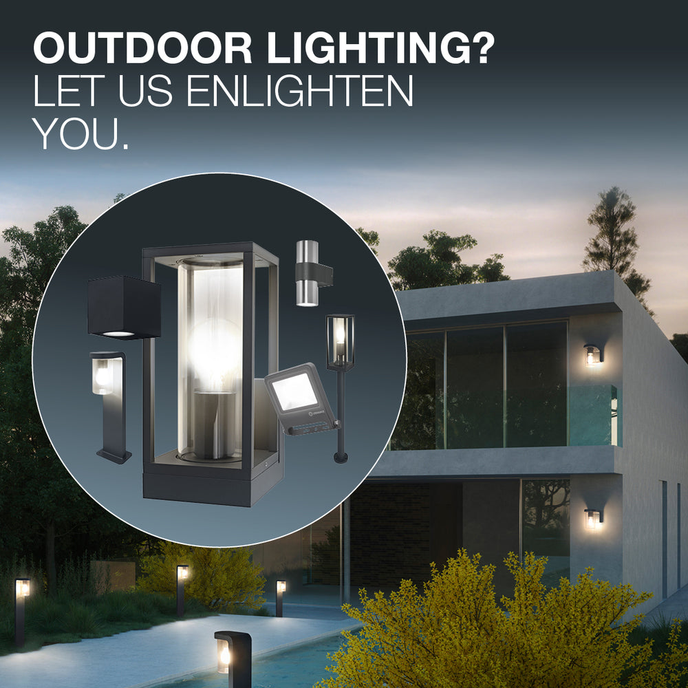 Ledvance ENDURA Style Square LED wall light 13.5W 3000K Dark Gray IP44 IK07 outdoor surface mount