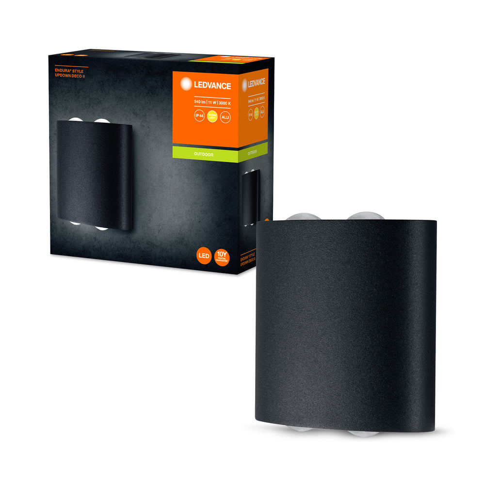 Ledvance ENDURA Style UpDown Deco II LED wall light 11W 3000K Dark Gray IP44 outdoor lighting