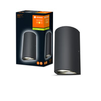 Ledvance ENDURA Style UpDown Outdoor LED Wall Light 12W 3000K 700 lumens IP44 Dark Gray Die-Cast Aluminum
