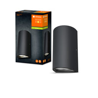 Ledvance ENDURA Style UpDown Outdoor LED Wall Light 12W 3000K 700 lumens IP44 Dark Gray Die-Cast Aluminum
