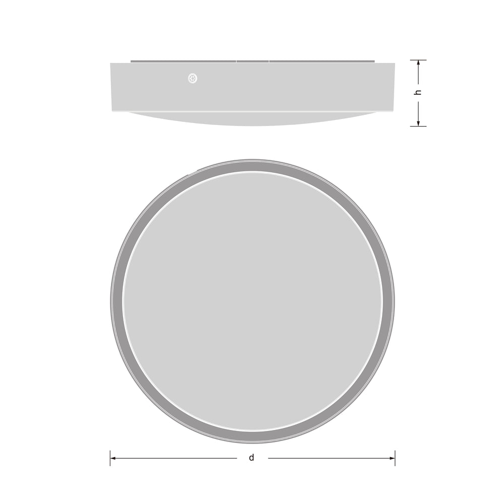 Ledvance LED Bulkhead Round 300mm 17W IP65 IK10 2270 lumens 3000K 4000K Black Surface Mount Outdoor Light