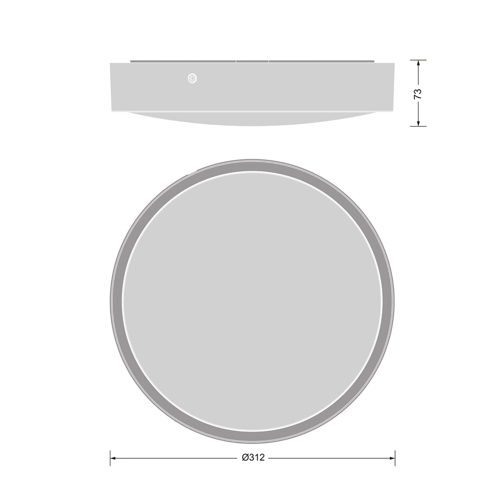 Ledvance LED Bulkhead Round 300mm 17W IP65 IK10 2270 lumens 3000K 4000K Black Surface Mount Outdoor Light
