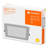 Ledvance LED Downlight Slim Quadrat 12W 3000K Warmweiß Einbau-Decke IP20 1020 Lumen Weiß