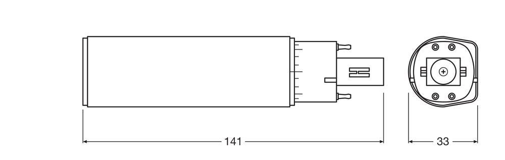 Ledvance OSRAM DULUX LED G24Q-2 7W 4000K kaltweiß Retrofit Lampe, 770 Lumen, IP20, 220-240V, drehbarer Sockel