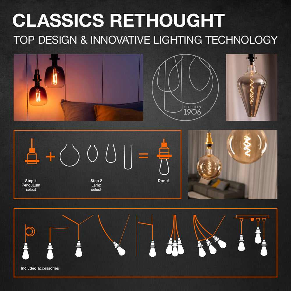 Ledvance Vintage 1906 LED Classic Globe E27 4W 2000K Gold Glass 300 lumens IP20 Warm Comfort Light