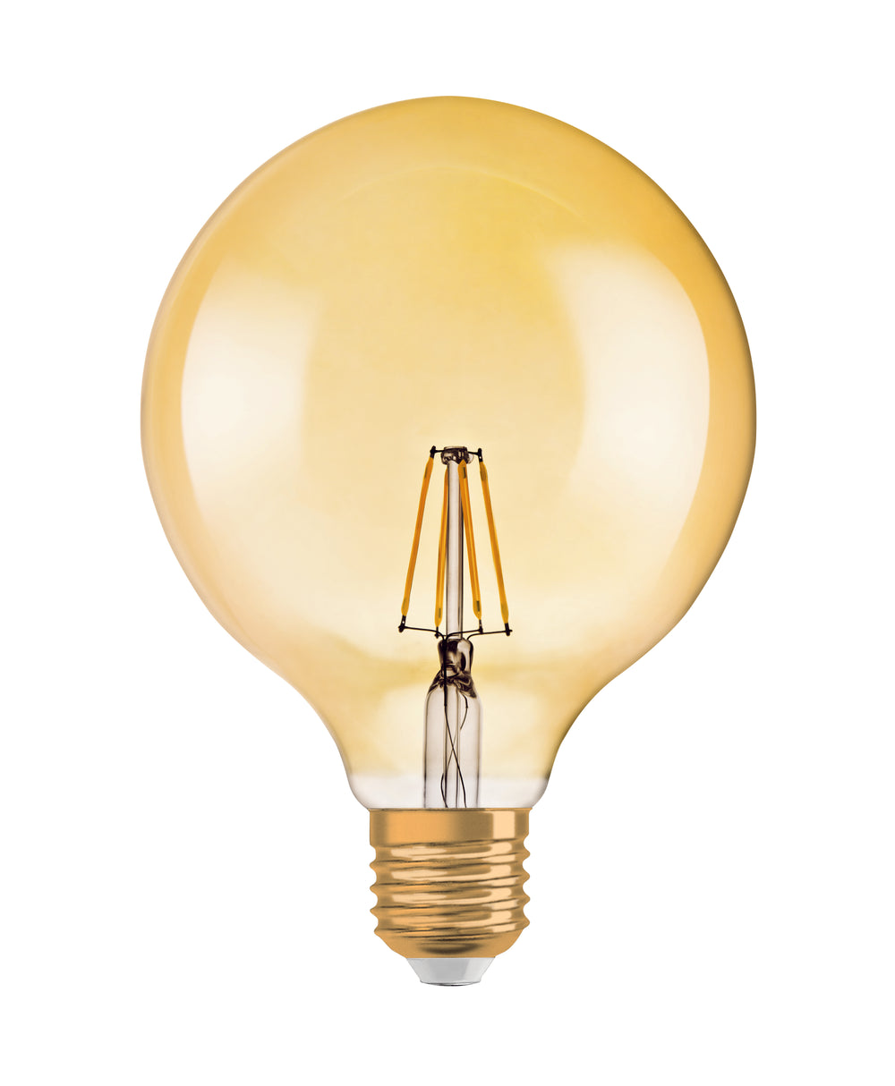 Ledvance Vintage 1906 LED Globe 6.5W E27 2400K Gold Glas Glühbirne 720 Lumen 220-240V IP20 124mm