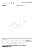 Lucide LEEDS outdoor LED ceiling light 1x9W 2700K IP54 black