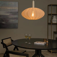 Lucide CORINA LED Pendelleuchte Ø50cm, E27, dimmbar, 40W, 230V, höhenverstellbar, cremefarbenes modernes Design