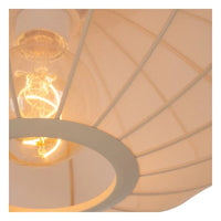 Lucide CORINA LED Pendelleuchte Ø50cm, E27, dimmbar, 40W, 230V, höhenverstellbar, cremefarbenes modernes Design