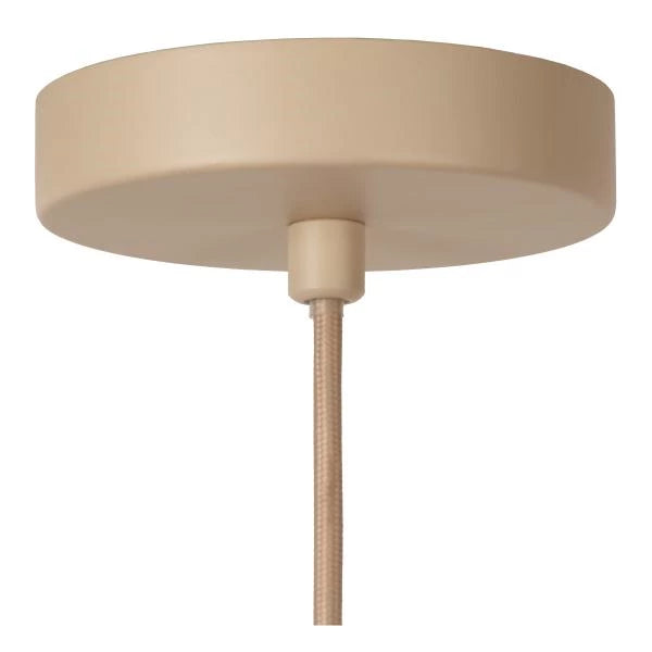 Lucide CORINA LED Pendelleuchte Ø50cm, E27, dimmbar, 40W, 230V, höhenverstellbar, cremefarbenes modernes Design