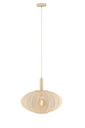 Lucide CORINA LED Pendelleuchte Ø50cm, E27, dimmbar, 40W, 230V, höhenverstellbar, cremefarbenes modernes Design