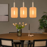 Lucide CORINA LED Tischleuchte, 3xE27, dimmbar, verstellbarer Stoffschirm, 185cm creme Innenbeleuchtung