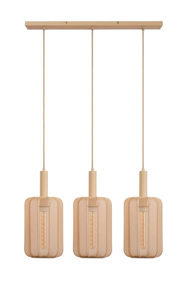 Lucide CORINA LED Tischleuchte, 3xE27, dimmbar, verstellbarer Stoffschirm, 185cm creme Innenbeleuchtung